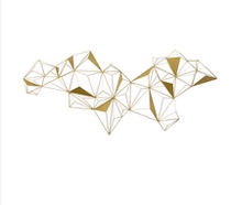 Light extravagant new wall decoration modern European style living room sofa wall iron art metal hanging decoration solid geometric decorations