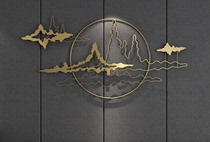 New Chinese Light Lavish Metal Living Room Wall Decoration Wall Decoration Sofa Background Wall Decoration Iron Art-Like Interplate Wall Pendant