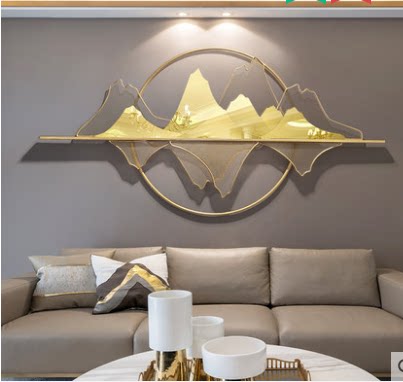 Sofa Background Wall Upper Wall Decoration Living Room Genguan Light Lavish Metal Wall-mounted Nordic Bedroom Solid Iron Art Wall Decoration