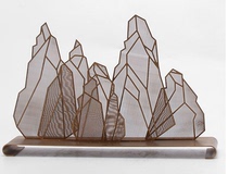 New Chinese Iron Art Fake Mountain Swing Piece Sculpture Home Living Room Bedroom Hotel Clubhouse Metal Decorations Furnishing