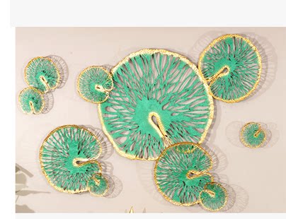 Eurostyle Iron Art Lotus Wall-mounted Lotus Leaf Living-room Wall-mounted Decoration Beauty Salon Decoration Hotel Decoration Wall Decoration