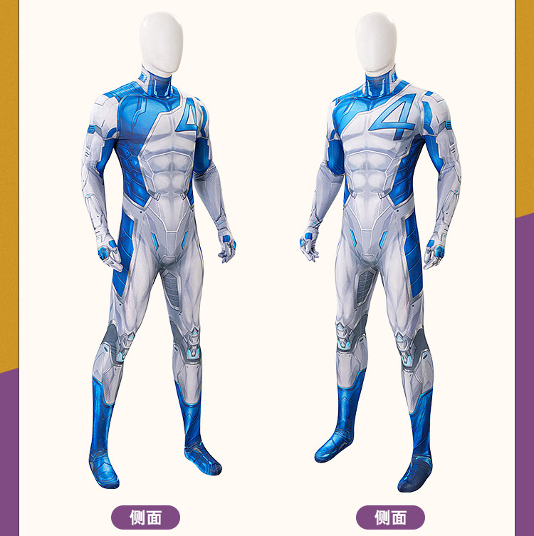 Rival Mr. Fantastic Cosplay Kostüm - Premium Lycra Ganzkörperanzug für Halloween Comic Con & Cosplay Events (XS-3XXL) 10