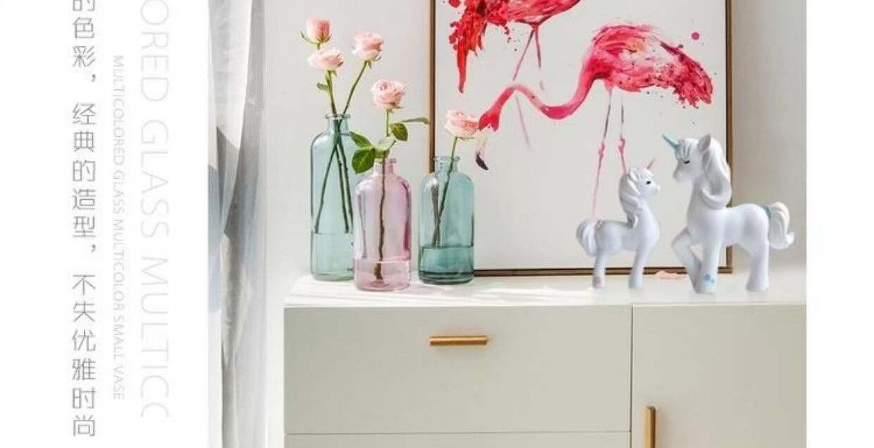 Bắc Âu đơn giản phim hoạt hình con báo màu hồng kỳ lân trang trí nhà cửa sổ hiển thị trang trí kỳ nghỉ quà tặng đạo cụ sống các đồ trang trí nhà đẹp