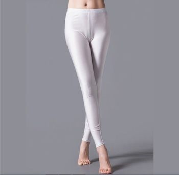 New women's milk glossy pants thin slim feet