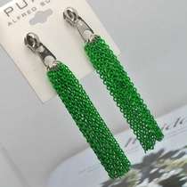 (Autumn Home) Fluorescent color Flow Su Zipped Head Earrings Earrings European and American Foreign Trade Original Single Ornament New