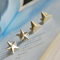 (Autumn Home) Japan-ROK Minimalist Lukewarm Department Handmade DIY Triangle Pentagram Without Earbuds Ear Clip Accessories