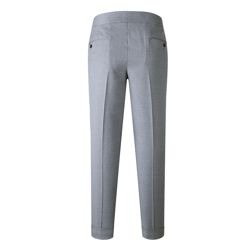 GIEVES CHARLESCERRUTI 1881 nhập khẩu len Grey Casual Pants thời trang Slim nam