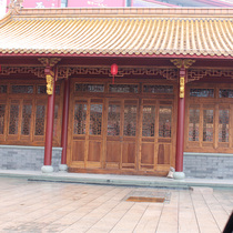 Dongyang wood carving Chinese antique screen antique doors and windows classical Chinese flower grid porch partition solid wood door and window carving