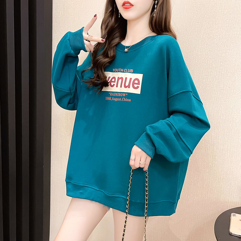 Fall 2022 new Han edition of loose sweater female circle letter with spring and autumn thin casual cover tops