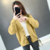 2020 mùa xuân Outfit New Mink ren nhung v-cổ áo len bên ngoài lỏng phụ nữ cardigan của mặc một chiếc áo len áo khoác Snowy 