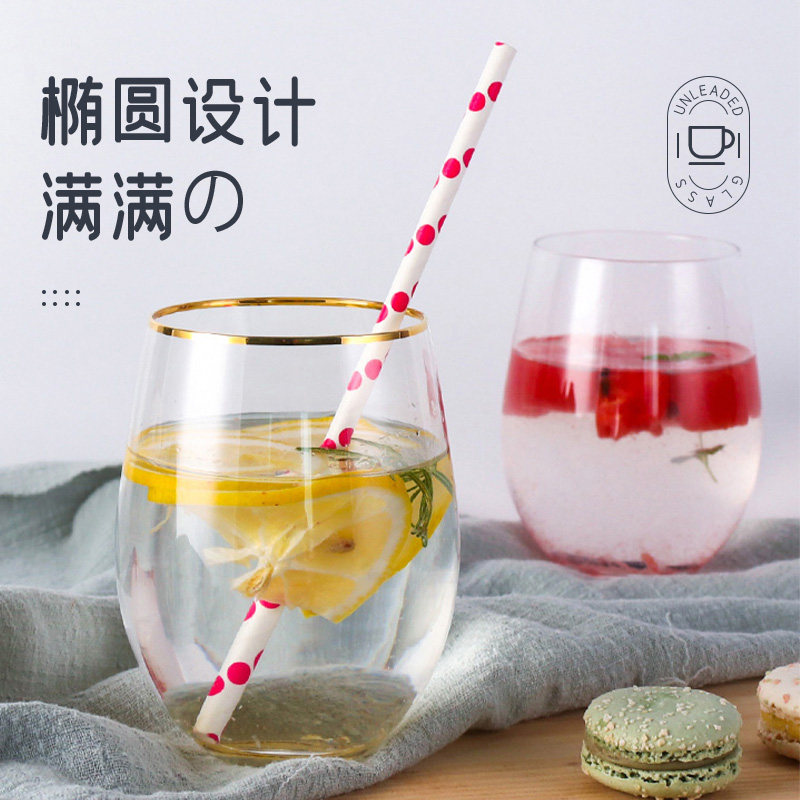 Wansheng glass home flower tea cup ins wind creative milk drinking cup transparent office female cute cup