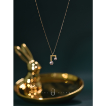  (Note) 18K gold pendant inlaid with round aurora flawless colorful pearl Akoya luster necklace gift