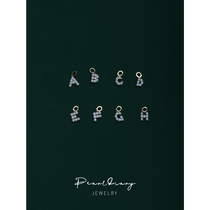 18K English letter pearl inlaid pendant XYZ