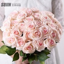 Hand moisturizing simulation rose bouquet Living room decoration dried flowers silk flower tea a few ornaments table fake flower decoration Floral art