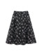Xxning Retro Chinese-Style Printed Pleated Umbrella Skirt for Women, New Autumn and Winter High-Waisted Slimming Drapey Mid-Length A-Line Skirt
