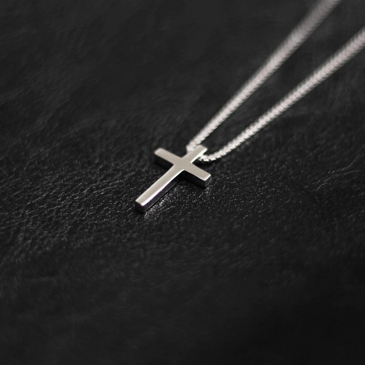 ヘイメンオリジナルクラシックミニマリストポリッシュ925シルバークロスネックレス