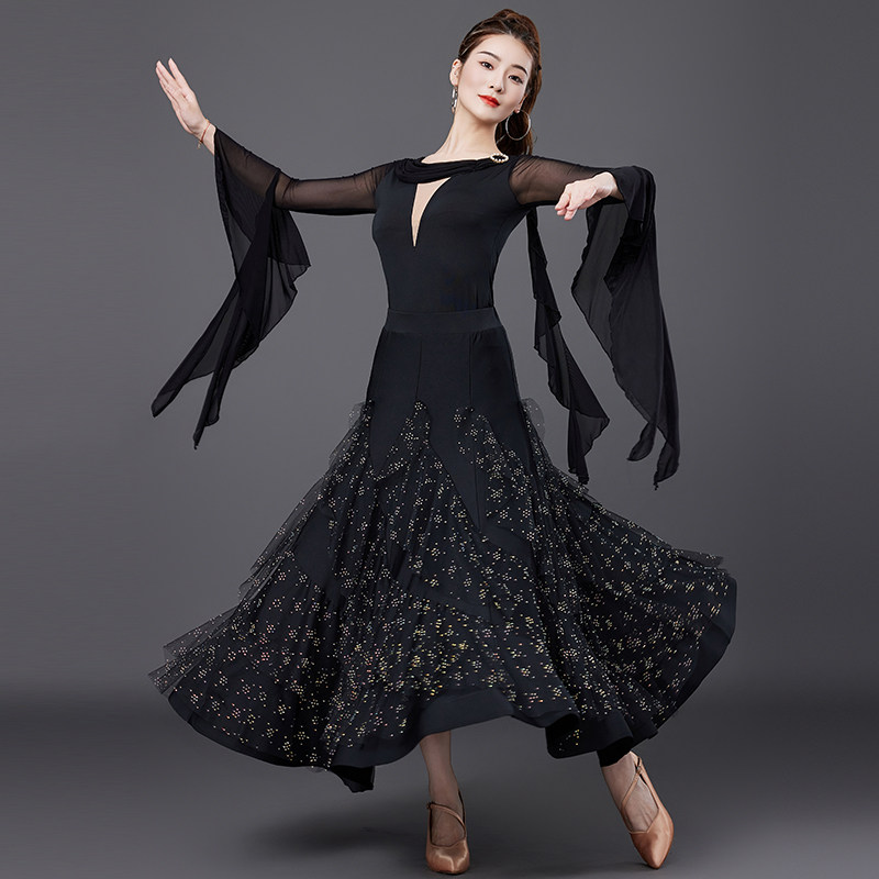 2025新款摩登舞裙女成人必备!华尔兹交谊舞表演服上衣半身裙套装,舞台焦点就靠它-摩登舞下装-淘宝好物网