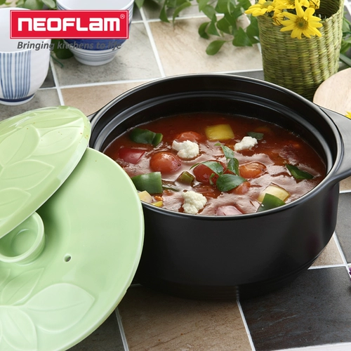 [Clear Campaign Pot Grain] Неофлам Керамический плоский горшок, нежигалка для жарки на жареные горшка суп из горшок для молока сборы