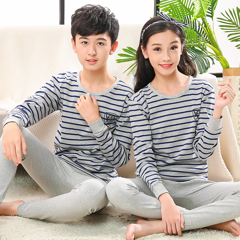 Childrens mùa thu quần áo bộ đồ lót cotton mùa xuân mùa thu / mùa đông nam 3-15 tuổi và phụ nữ trong các trẻ em lớn quần mùa thu thiết bông.