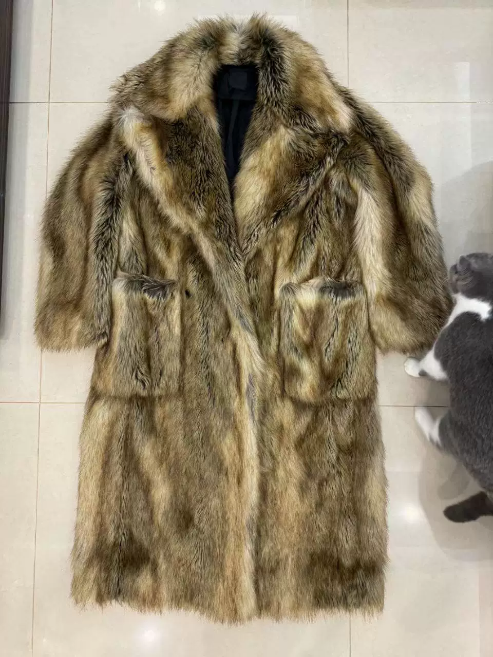 Изделие MRLEE независимый стиль пушистоеOversized пальто осень и зима длительное экологически чистый искусственный мех faux fur