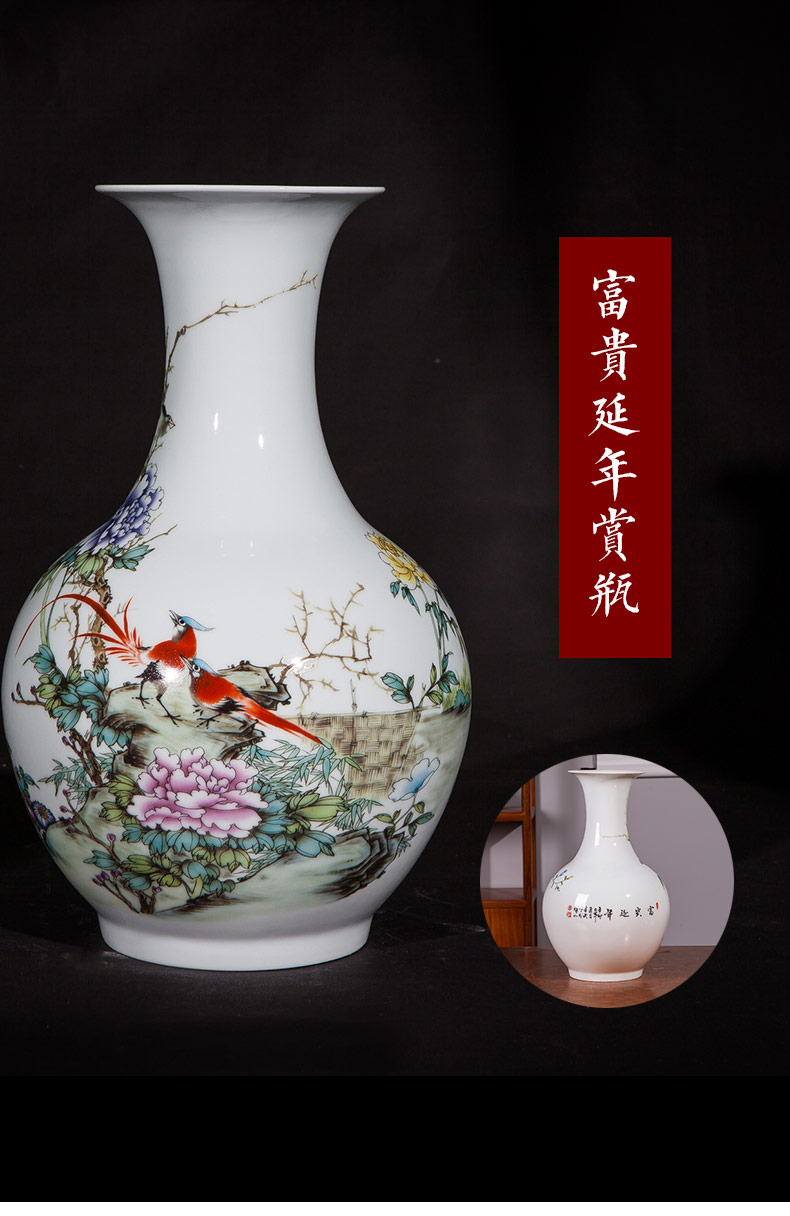 Jingdezhen ceramics vase furnishing articles Chinese style is I sitting room flower arranging household contracted TV ark adornment ornament