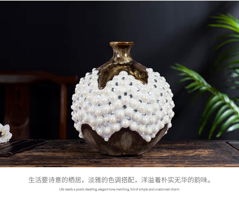 Jingdezhen ceramic up guinea fowl new sitting room of Chinese style household wine creative furnishing articles furnishing articles craft ornaments