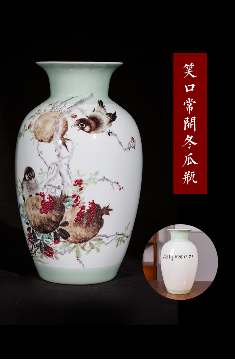 Jingdezhen ceramics vase furnishing articles Chinese style is I sitting room flower arranging household contracted TV ark adornment ornament