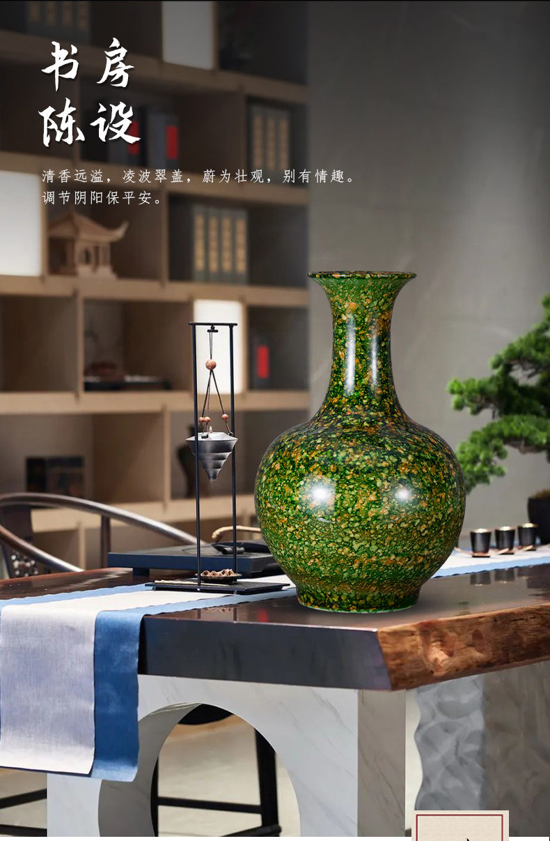 Jingdezhen ceramics China red vase is placed the new Chinese style living room TV ark, flower arranging home decoration arts and crafts