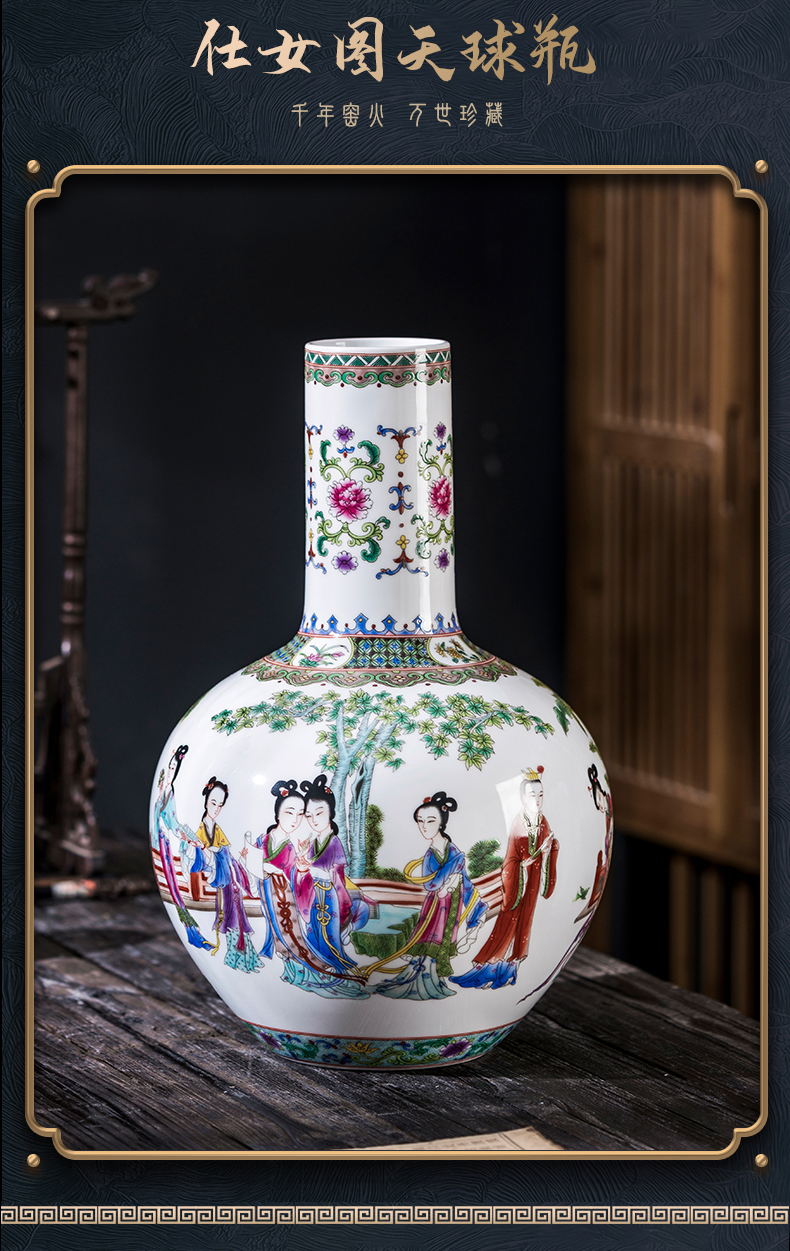 Jingdezhen ceramic hand - made paint had Chinese vase rich ancient frame sitting room office handicraft furnishing articles