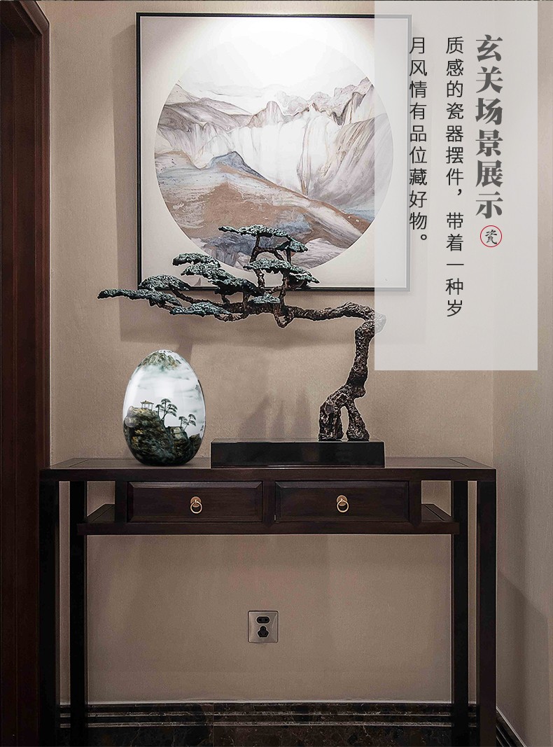 Jingdezhen ceramics furnishing articles hand - made home decoration f large egg sitting room ark, plutus creative arts and crafts