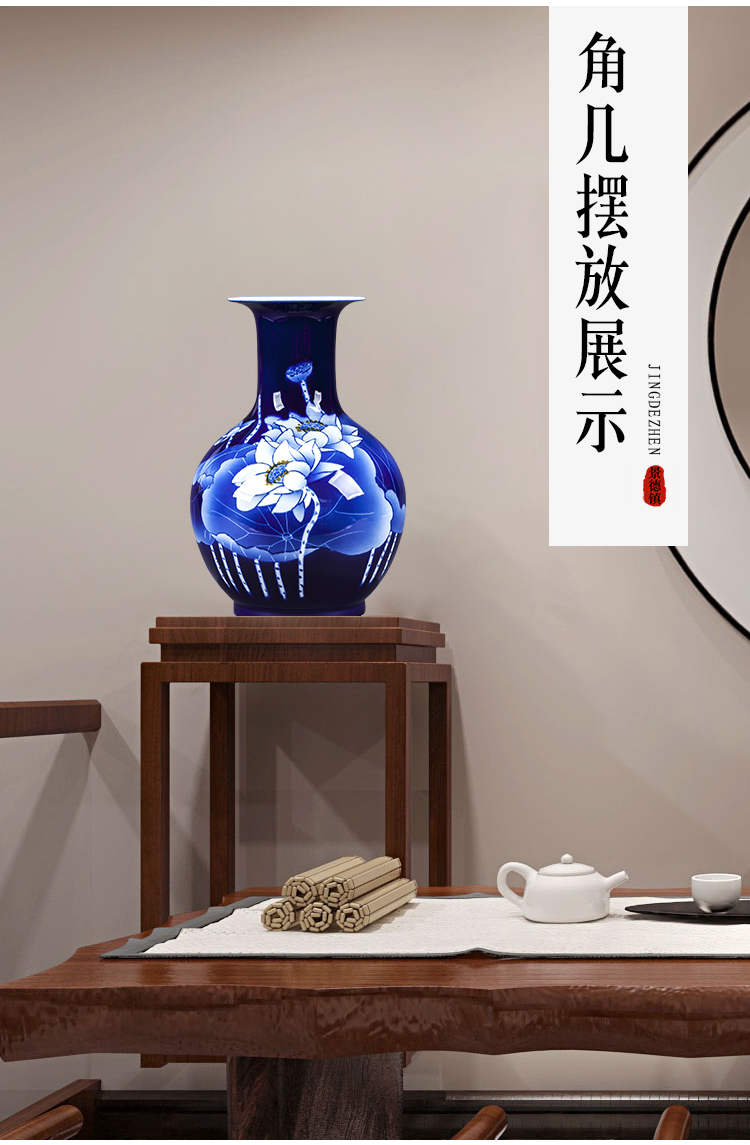 The Master of jingdezhen ceramic bottle hand - made lotus furnishing articles new Chinese flower arranging rich ancient frame sitting room decoration