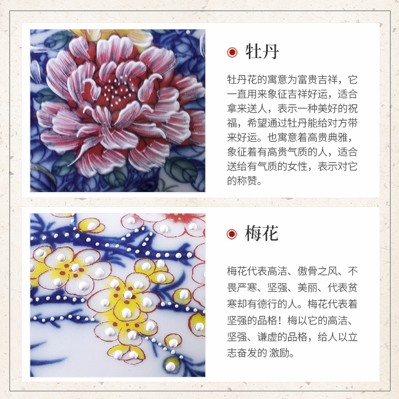 Pearls of jingdezhen ceramics glaze furnishing articles hand - made vases, flower arranging new Chinese TV ark, sitting room adornment handicraft