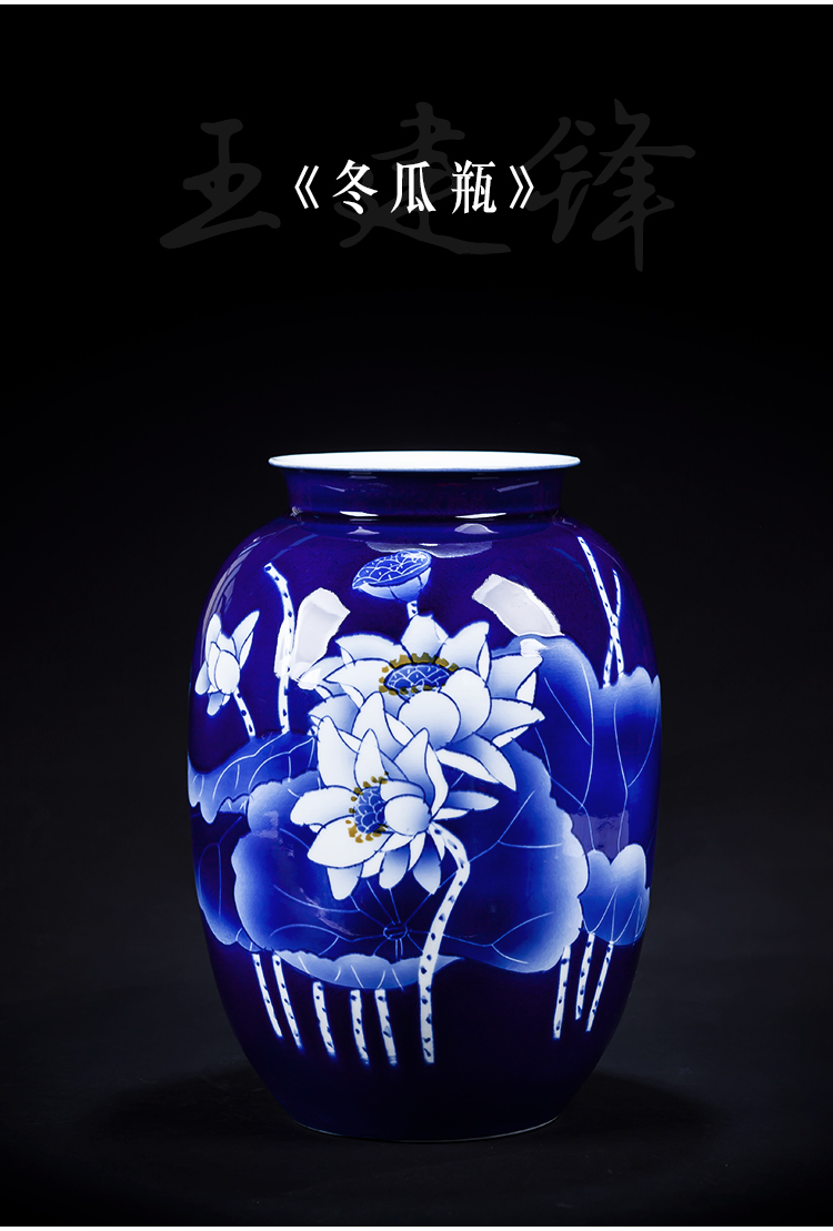 The Master of jingdezhen ceramic bottle hand - made lotus furnishing articles new Chinese flower arranging rich ancient frame sitting room decoration