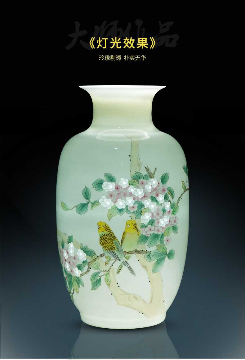 The Master of jingdezhen ceramics by hand hand knife clay vase of new Chinese rich ancient frame sitting room adornment is placed