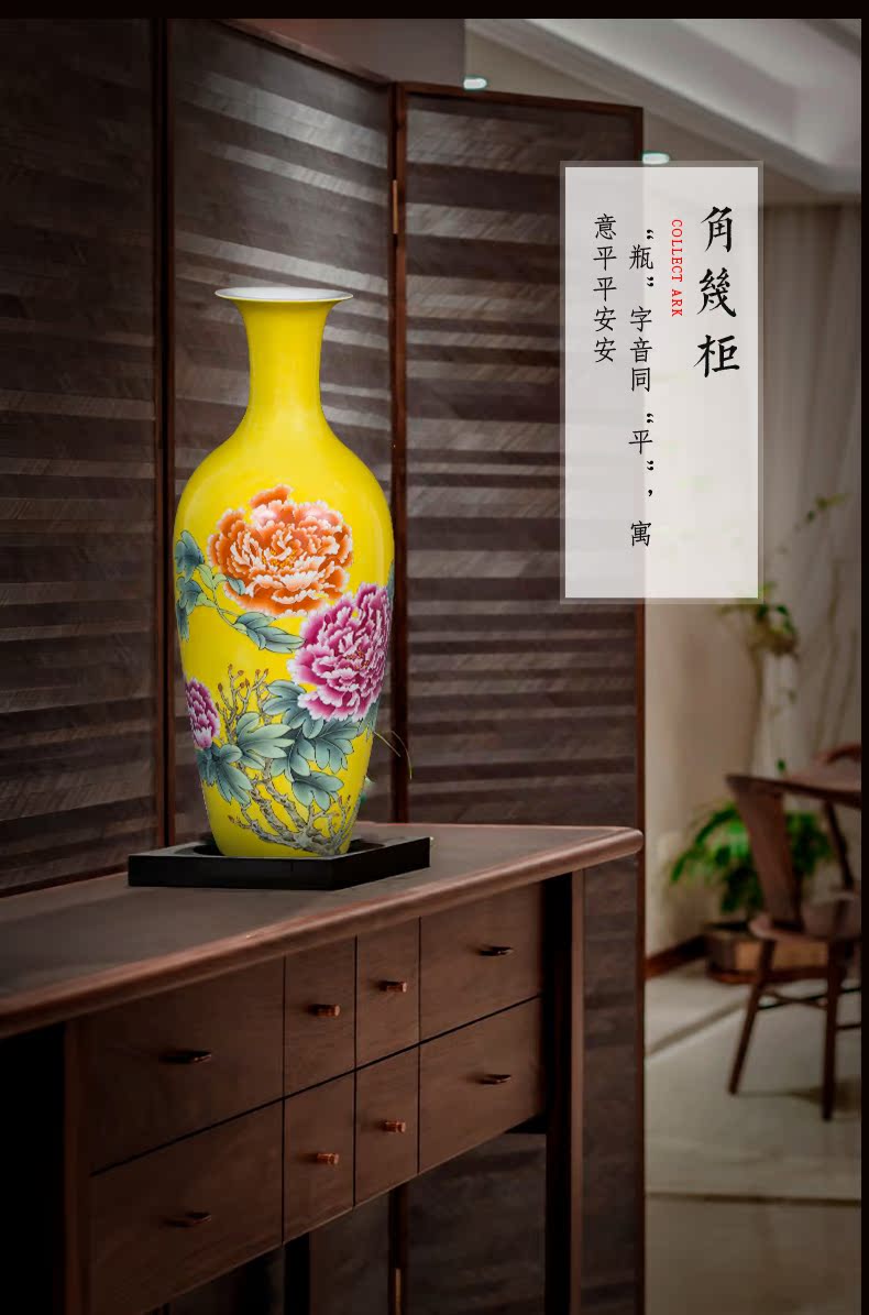 The Master of jingdezhen ceramic powder enamel handpainted Chinese penjing decorative vase flower arranging the sitting room porch porcelain arts and crafts