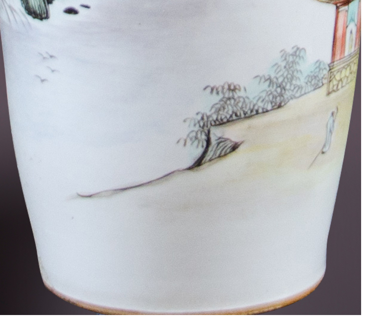 Hand - made jingdezhen ceramics powder enamel has a long history of large vases, Chinese style living room decorations opening furnishing articles