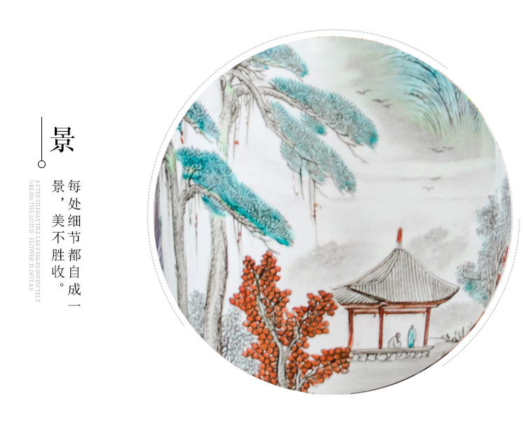 Hand - made jingdezhen ceramics powder enamel has a long history of large vases, Chinese style living room decorations opening furnishing articles