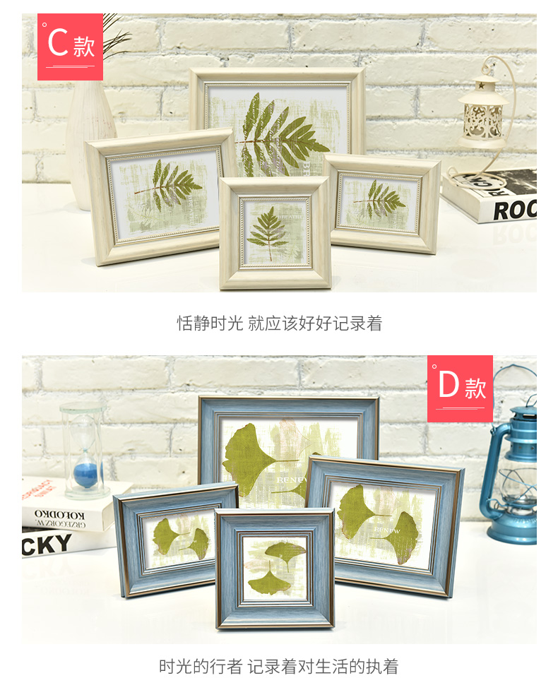Khung ảnh được thiết lập ở Châu Âu 5 inch 6 inch 7 inch 8 inch 10 inch 12 inch A4 inch Mỹ khung in phẳng cộng với khung ảnh - Kính mắt kính cận