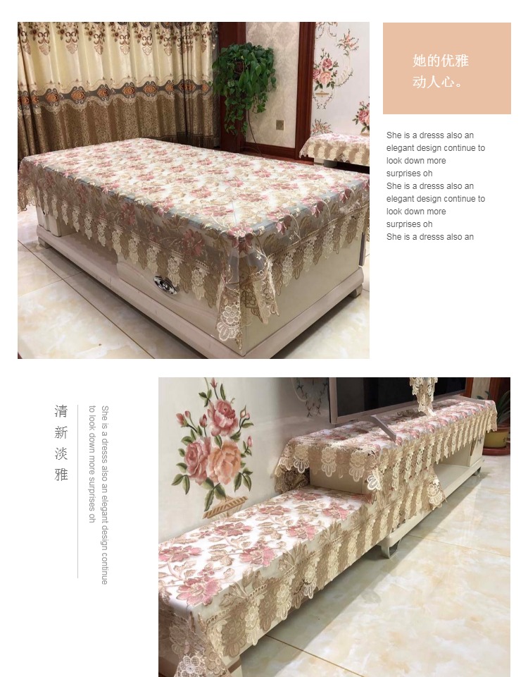 Châu Âu kiểm soát vải vải bàn cà phê bàn ​​ăn TV tủ đầu giường bàn ghế sofa tủ lạnh máy giặt khăn trải bàn khăn trải bàn - Khăn trải bàn các mẫu khăn trải bàn đẹp