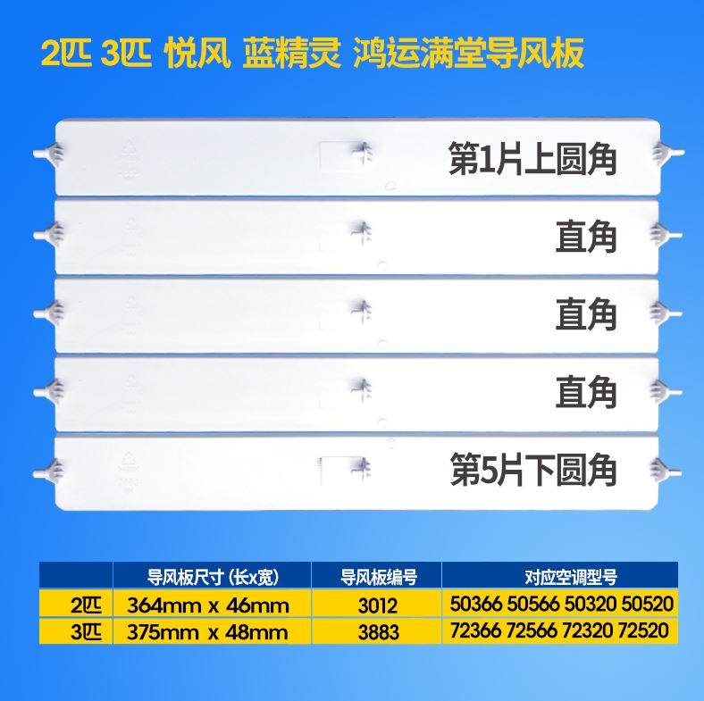 Original 2P3 Pigley air-conditioning Smurfs Hongyun Mantang Yuefeng cabinet machine wind deflector swing wind leaf sweep wind strip