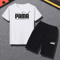 Childrens Summer Handsome Two-piece Hangy Hanging in Summer Short Sleeve Kids