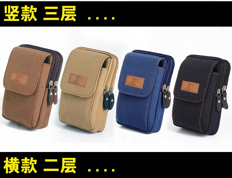Túi nam 5,5 inch đeo đai điện thoại túi đa năng mini túi ngoài trời túi vải giải trí túi thời trang nữ