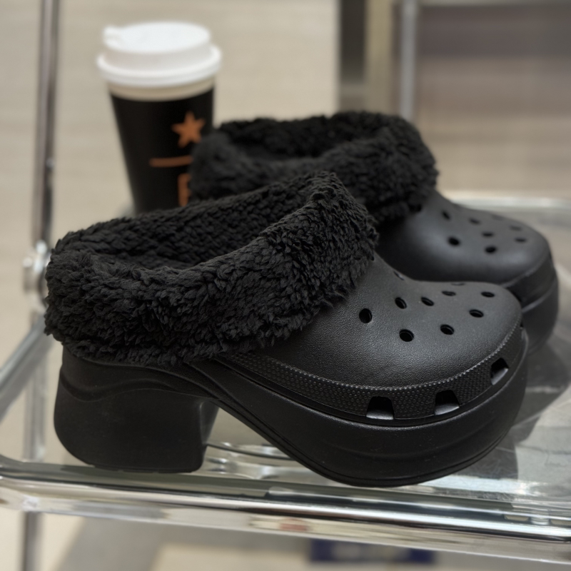 Suitable for Crocs Mermaid Clogs, Thick Plush Lining, Removable Warm Cotton Lining for Winter