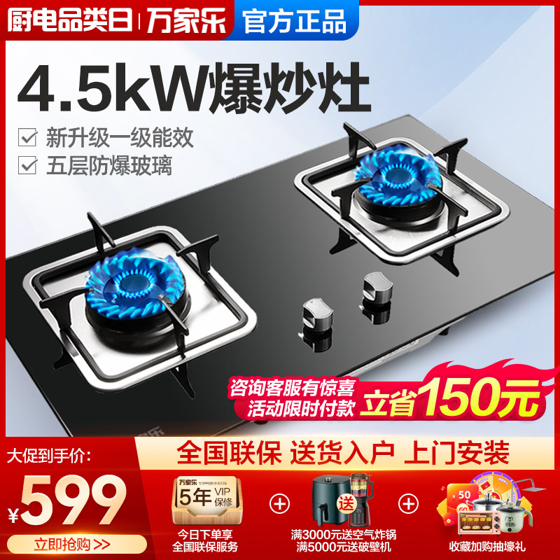 Macro van Caravan DQZ01B Embedded gas stove double mouth gas stove gas stove gas stove gas stove with liquid gas
