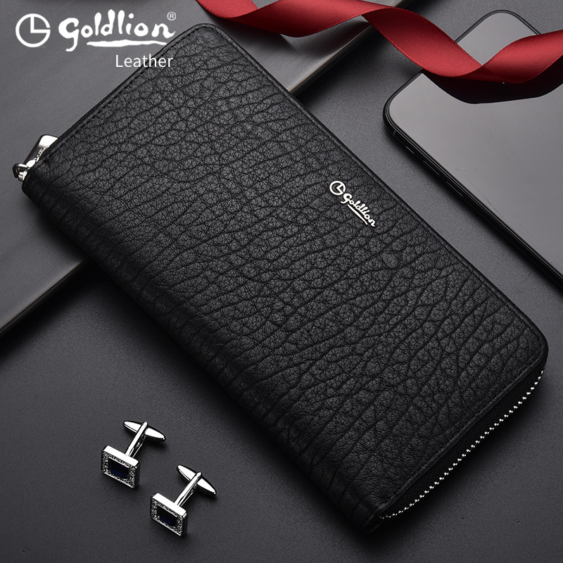 Goldlion Long Wallet for Men, Genuine Leather Wallet, Suede Clutch Bag, 2026 New Model, Authentic Clutch Bag for Men Goldlion Long Wallet for Men, Genuine Leather Wallet, Suede Clutch Bag, 2026 New Model, Authentic Clutch Bag for Men