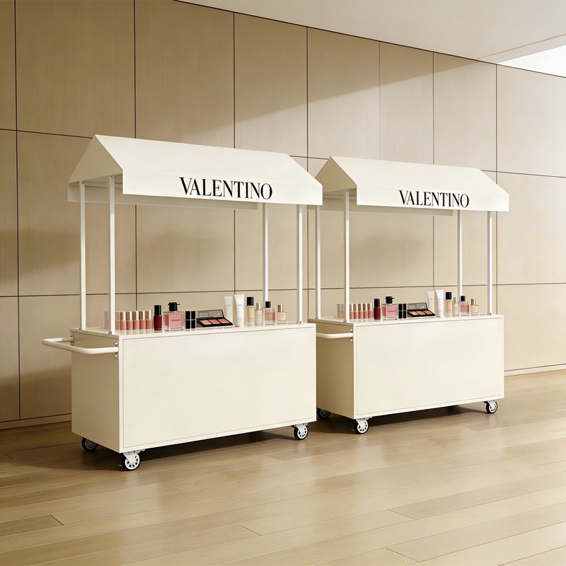 Dopaan Color Series Brand Display and Promotion Cart, Cosmetics Promotion Activity Cart, Supermarket Baking Display Stand