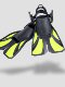 Adult adjustable open-heeled universal short fins for beginners swimming and snorkeling training fins