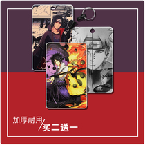 Bus and subway access control card ID card protection card set Hard shell keychain Cartoon cartoon personality male Naruto