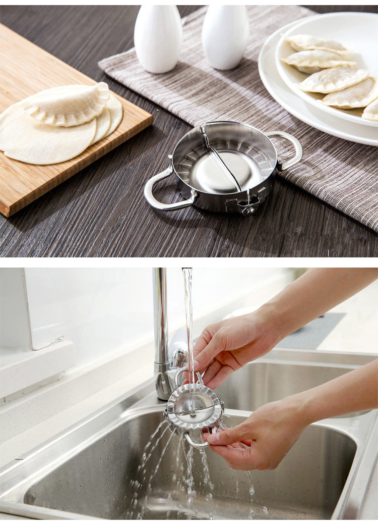 304 bánh bao inox nhân tạo bánh bao lớn khuôn bánh bao với clip cắt bánh bao khuôn - Tự làm khuôn nướng khuôn bánh kẹp