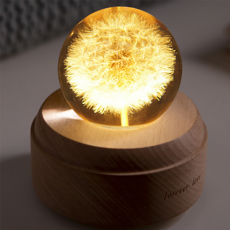 Dandel True Specifications Crystal Ball Everlasting Spirit Music Box Spins Eight-Oil Box Goddess Festival Give Gift